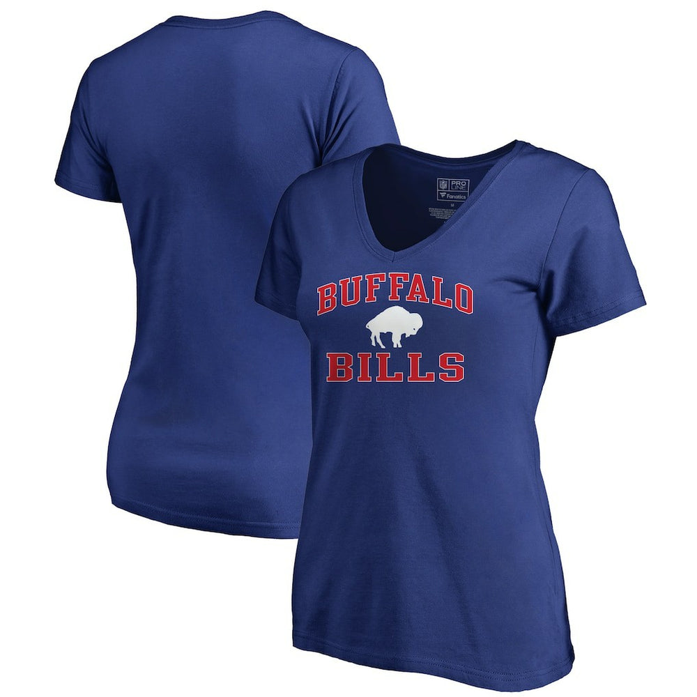 Buffalo Bills Women's Vintage Collection Victory Arch V-Neck T-Shirt Royal - NFL