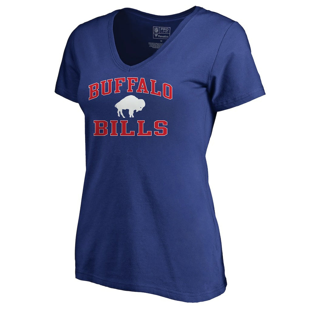 Buffalo Bills Women's Vintage Collection Victory Arch V-Neck T-Shirt Royal - NFL
