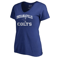 Indianapolis Colts Women's Vintage Collection Victory Arch V-Neck T-Shirt Royal - NFL