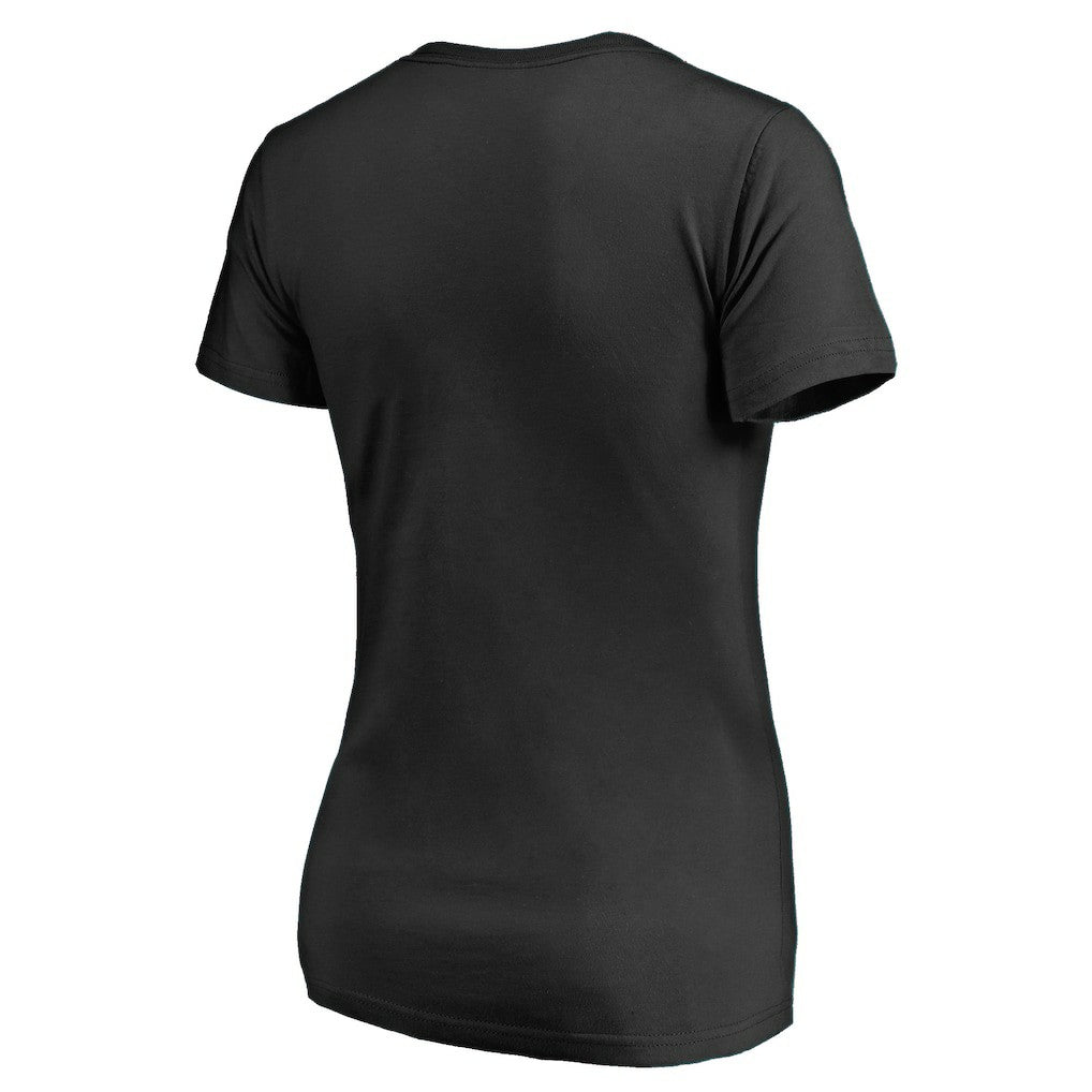 Las Vegas Raiders Women's Vintage Collection Victory Arch V-Neck T-Shirt Black - NFL