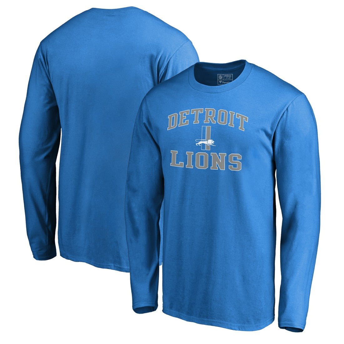 Detroit Lions Vintage Collection Victory Arch Long Sleeve T-Shirt Blue - NFL