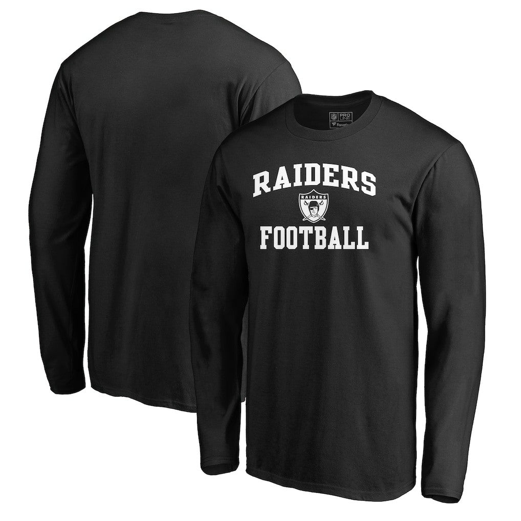 Las Vegas Raiders Vintage Collection Victory Arch Long Sleeve T-Shirt Black - NFL