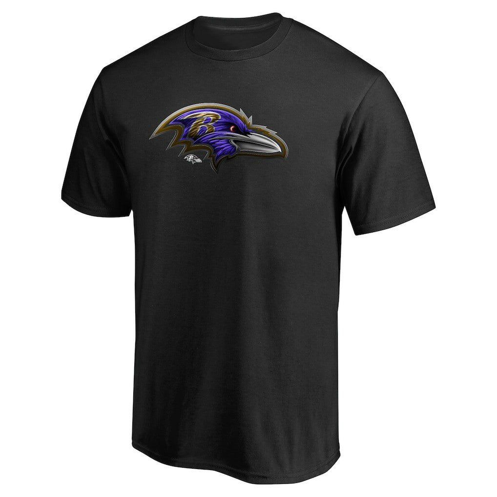 Baltimore Ravens Personalized Midnight Mascot T-Shirt Black - NFL