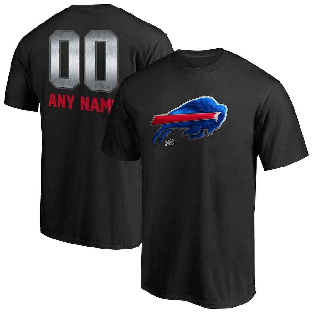 Buffalo Bills Personalized Midnight Mascot T-Shirt Black - NFL