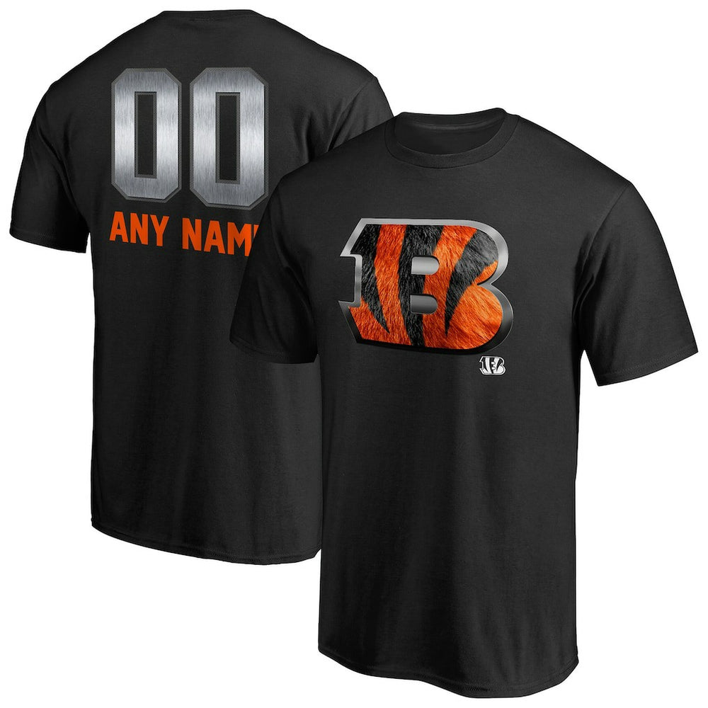 Cincinnati Bengals Personalized Midnight Mascot T-Shirt Black - NFL