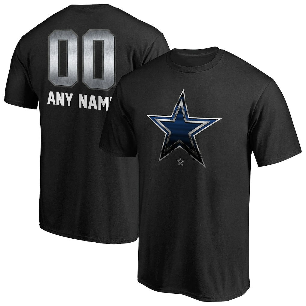 Dallas Cowboys Personalized Midnight Mascot T-Shirt Black - NFL