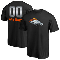 Denver Broncos Personalized Midnight Mascot T-Shirt Black - NFL