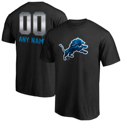 Detroit Lions Personalized Midnight Mascot T-Shirt Black - NFL