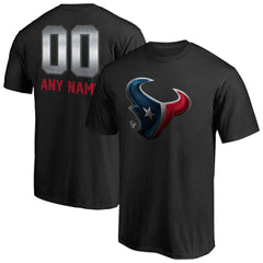 Houston Texans Personalized Midnight Mascot T-Shirt Black - NFL