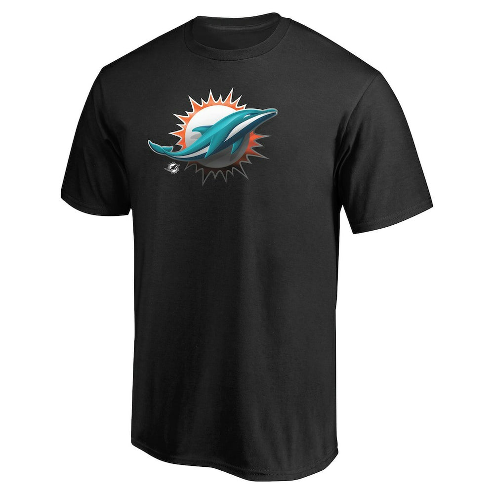 Miami Dolphins Personalized Midnight Mascot T-Shirt Black - NFL