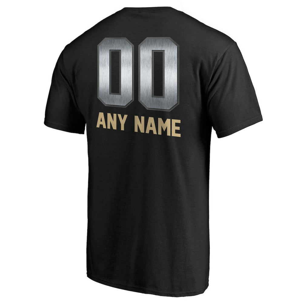 New Orleans Saints Personalized Midnight Mascot T-Shirt Black - NFL