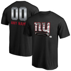 New York Giants Personalized Midnight Mascot T-Shirt Black - NFL