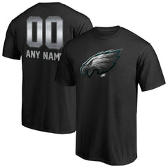Philadelphia Eagles Personalized Midnight Mascot T-Shirt Black - NFL