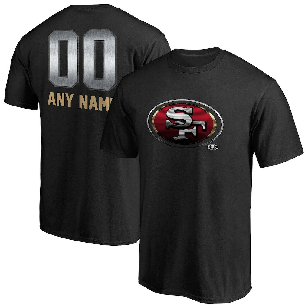 San Francisco 49ers Personalized Midnight Mascot T-Shirt Black - NFL