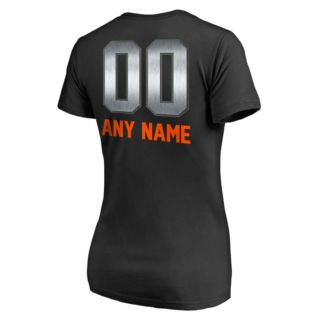 Cincinnati Bengals Women's Personalized Midnight Mascot T-Shirt Black - NFL