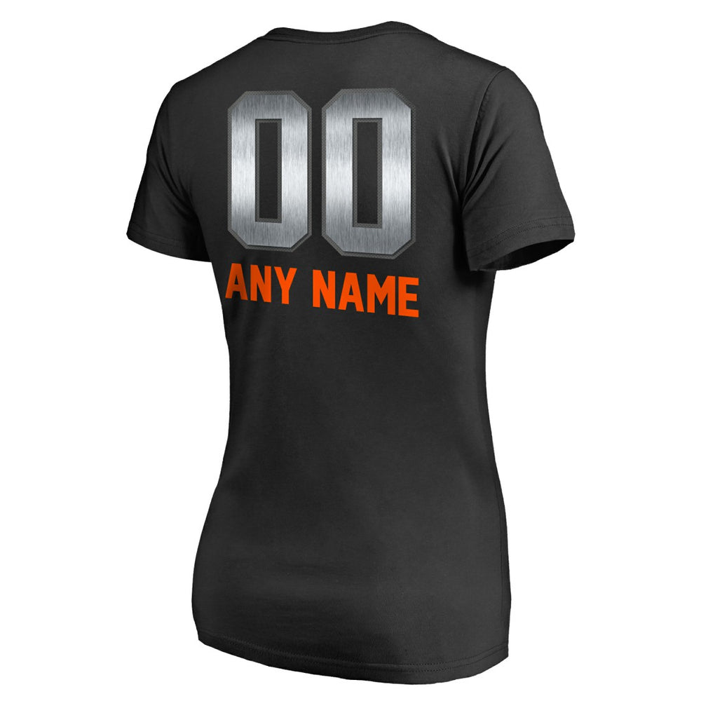 Denver Broncos Women's Personalized Midnight Mascot T-Shirt Black - NFL