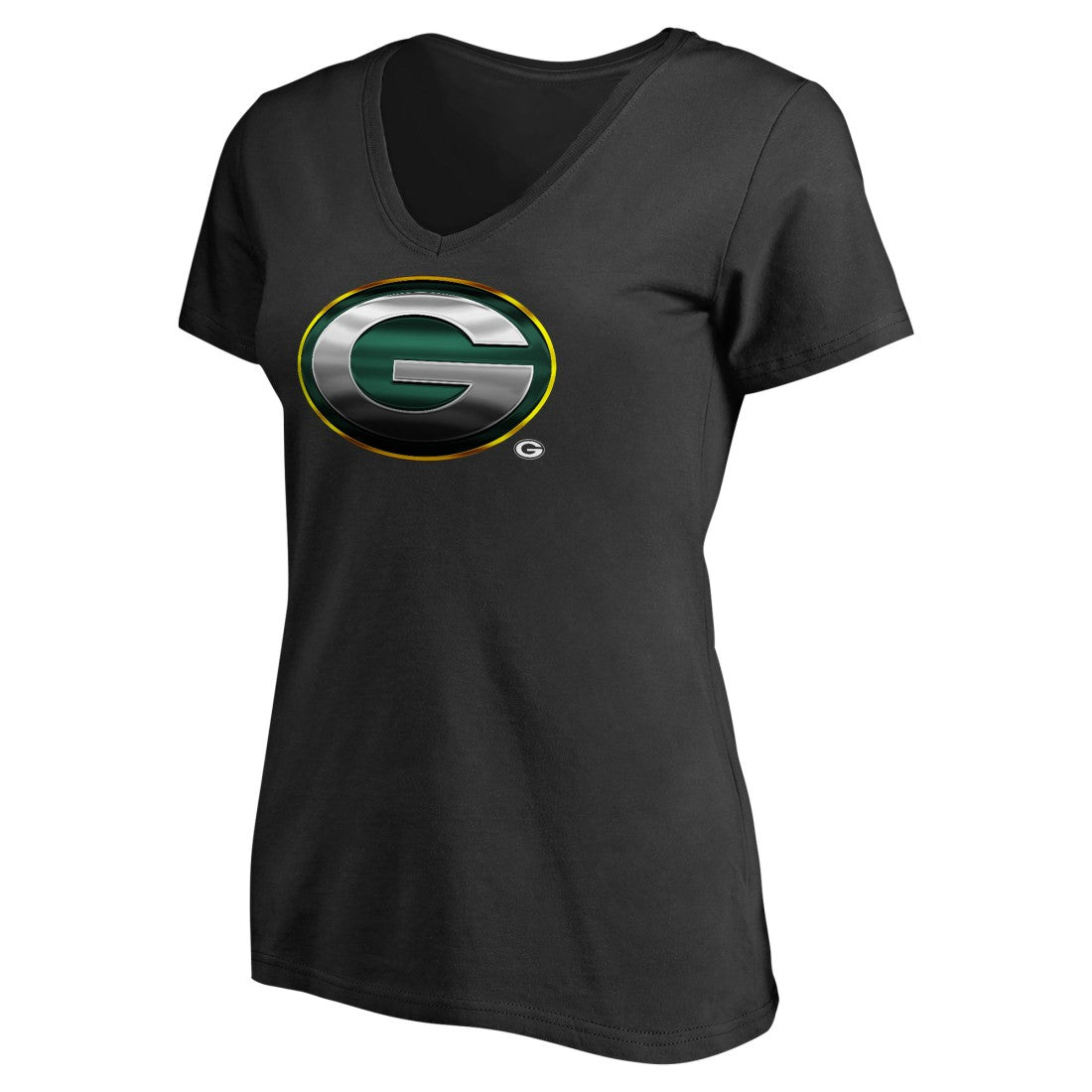 Green Bay Packers Women's Personalized Midnight Mascot T-Shirt Black - NFL