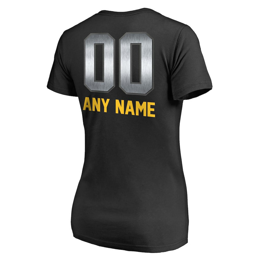 Minnesota Vikings Women's Personalized Midnight Mascot T-Shirt Black - NFL