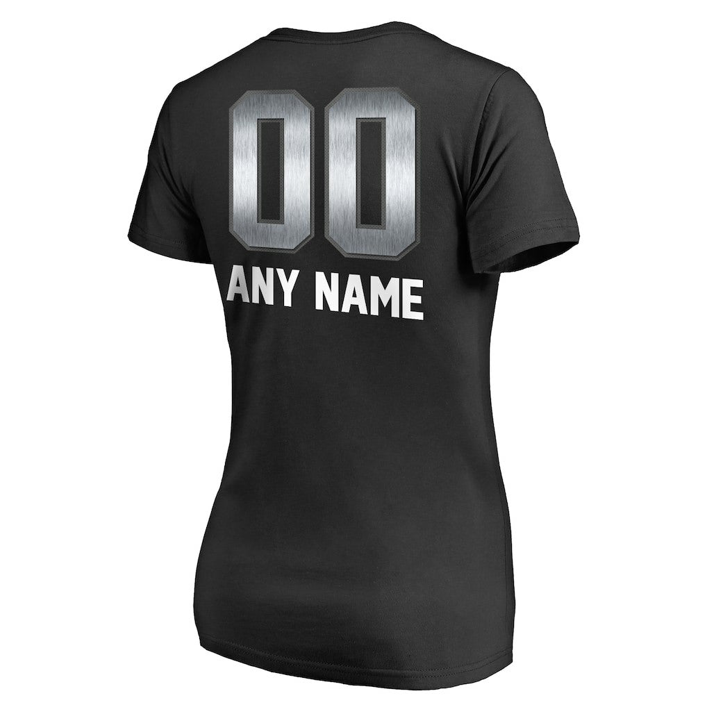 Las Vegas Raiders Women's Personalized Midnight Mascot T-Shirt Black - NFL