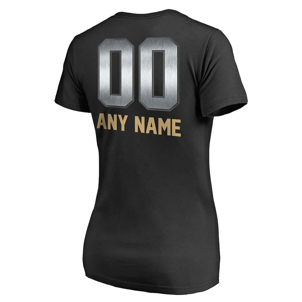 San Francisco 49ers Women's Personalized Midnight Mascot T-Shirt Black - NFL
