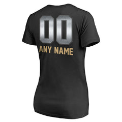 San Francisco 49ers Women's Personalized Midnight Mascot T-Shirt Black - NFL