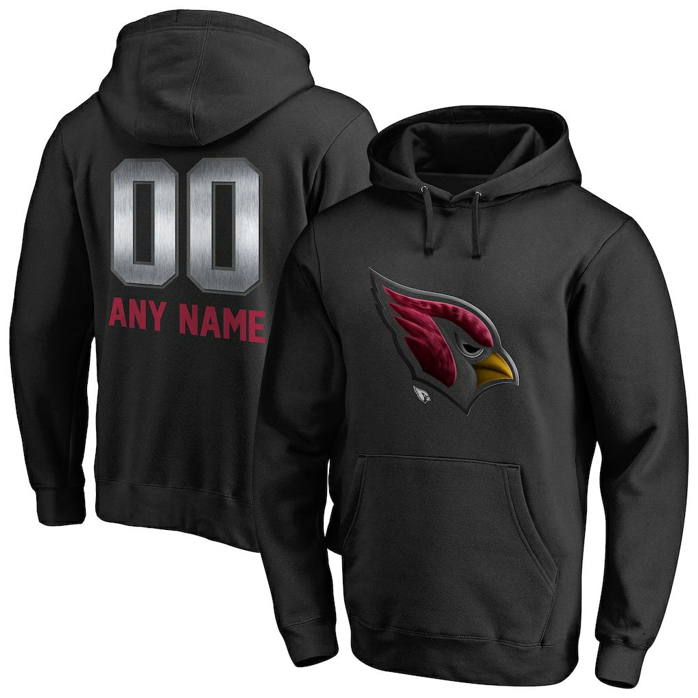 Arizona Cardinals Personalized Midnight Mascot Pullover Hoodie Black - NFL