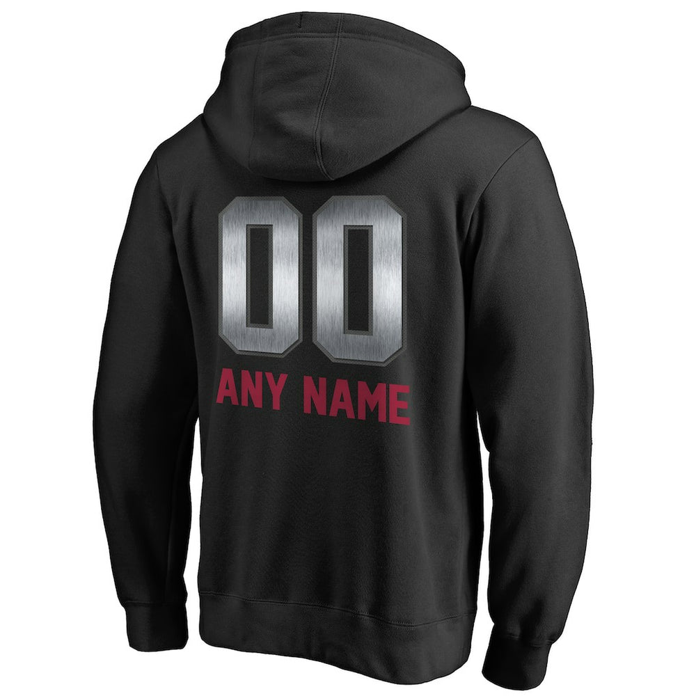 Arizona Cardinals Personalized Midnight Mascot Pullover Hoodie Black - NFL