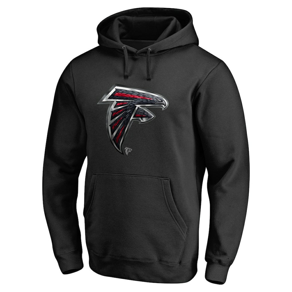Atlanta Falcons Personalized Midnight Mascot Pullover Hoodie Black - NFL