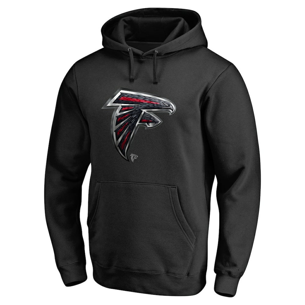 Atlanta Falcons Personalized Midnight Mascot Pullover Hoodie Black - NFL