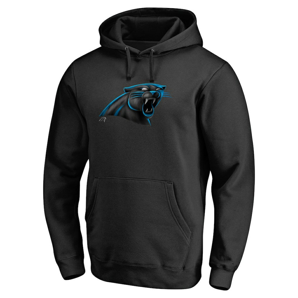 Carolina Panthers Personalized Midnight Mascot Pullover Hoodie Black - NFL