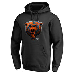 Chicago Bears Personalized Midnight Mascot Pullover Hoodie Black - NFL