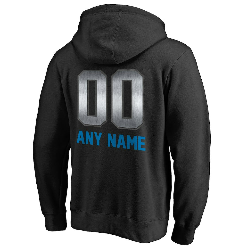 Detroit Lions Personalized Midnight Mascot Pullover Hoodie Black - NFL