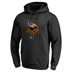 Minnesota Vikings Personalized Midnight Mascot Pullover Hoodie Black - NFL