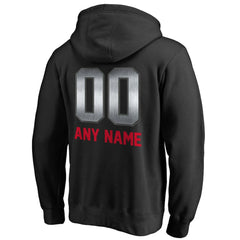 New England Patriots Personalized Midnight Mascot Pullover Hoodie Black - NFL