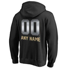 New Orleans Saints Personalized Midnight Mascot Pullover Hoodie Black - NFL