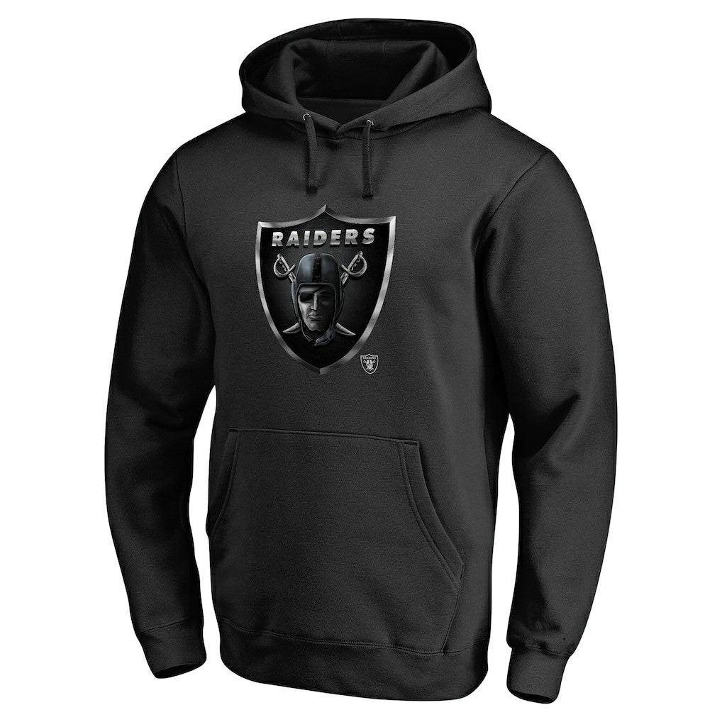 Las Vegas Raiders Personalized Midnight Mascot Pullover Hoodie Black - NFL