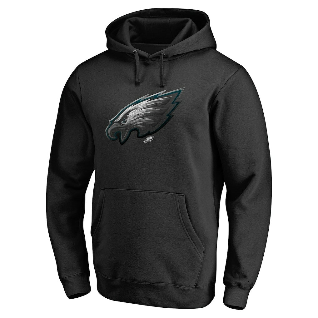 Philadelphia Eagles Personalized Midnight Mascot Pullover Hoodie Black - NFL