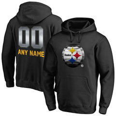 Pittsburgh Steelers Personalized Midnight Mascot Pullover Hoodie Black - NFL