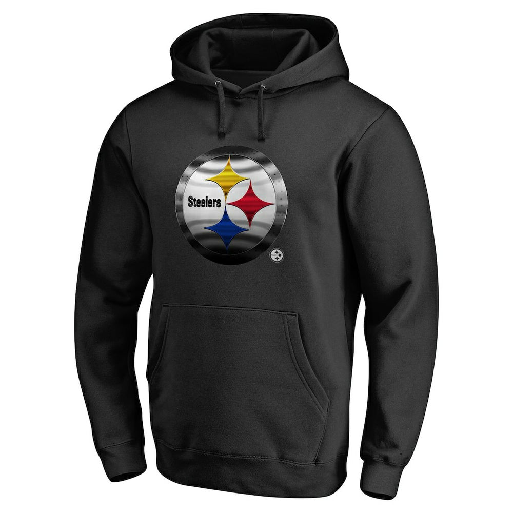Pittsburgh Steelers Personalized Midnight Mascot Pullover Hoodie Black - NFL