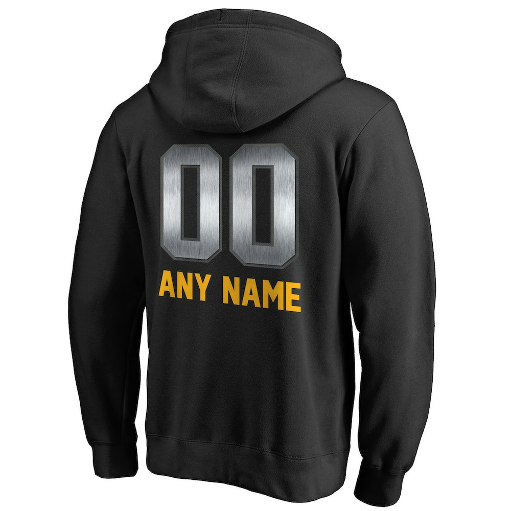 Pittsburgh Steelers Personalized Midnight Mascot Pullover Hoodie Black - NFL