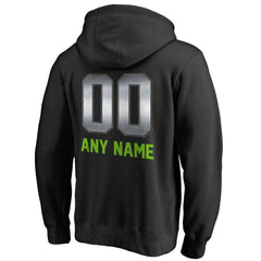 Seattle Seahawks Personalized Midnight Mascot Pullover Hoodie Black - NFL