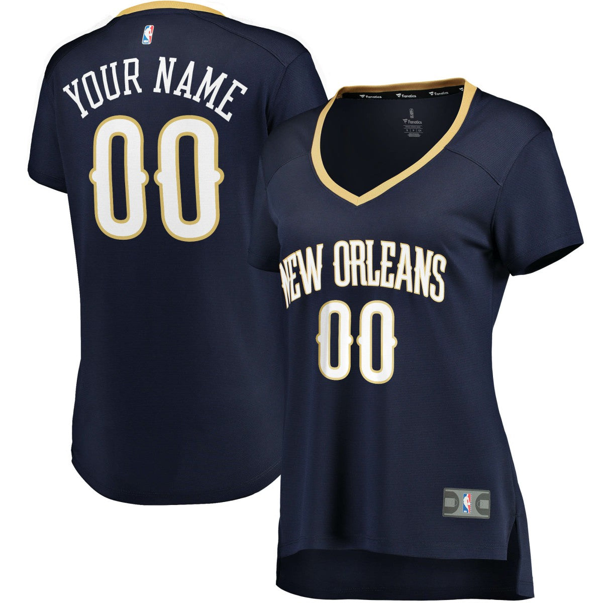 New Orleans Pelicans Women's Fast Break Custom Jersey Navy - Icon Edition | NBA Jerseys
