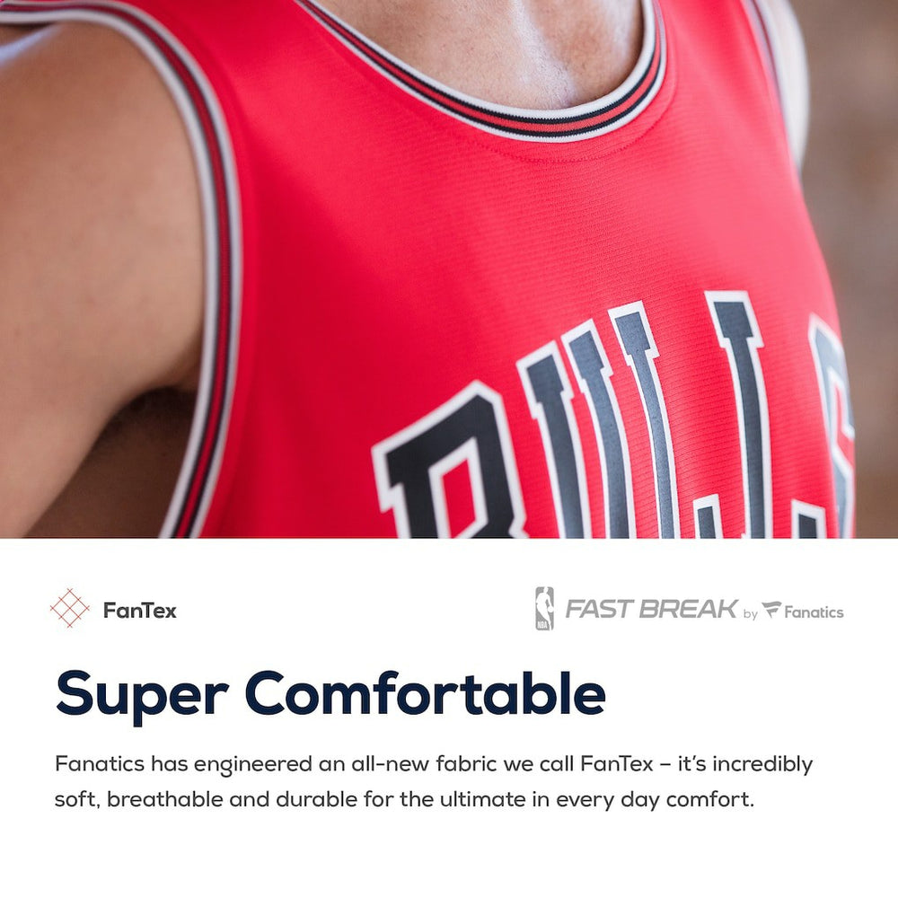 Fanatics - Chicago Bulls Youth Fast Break Custom Replica Jersey Red - Icon Edition