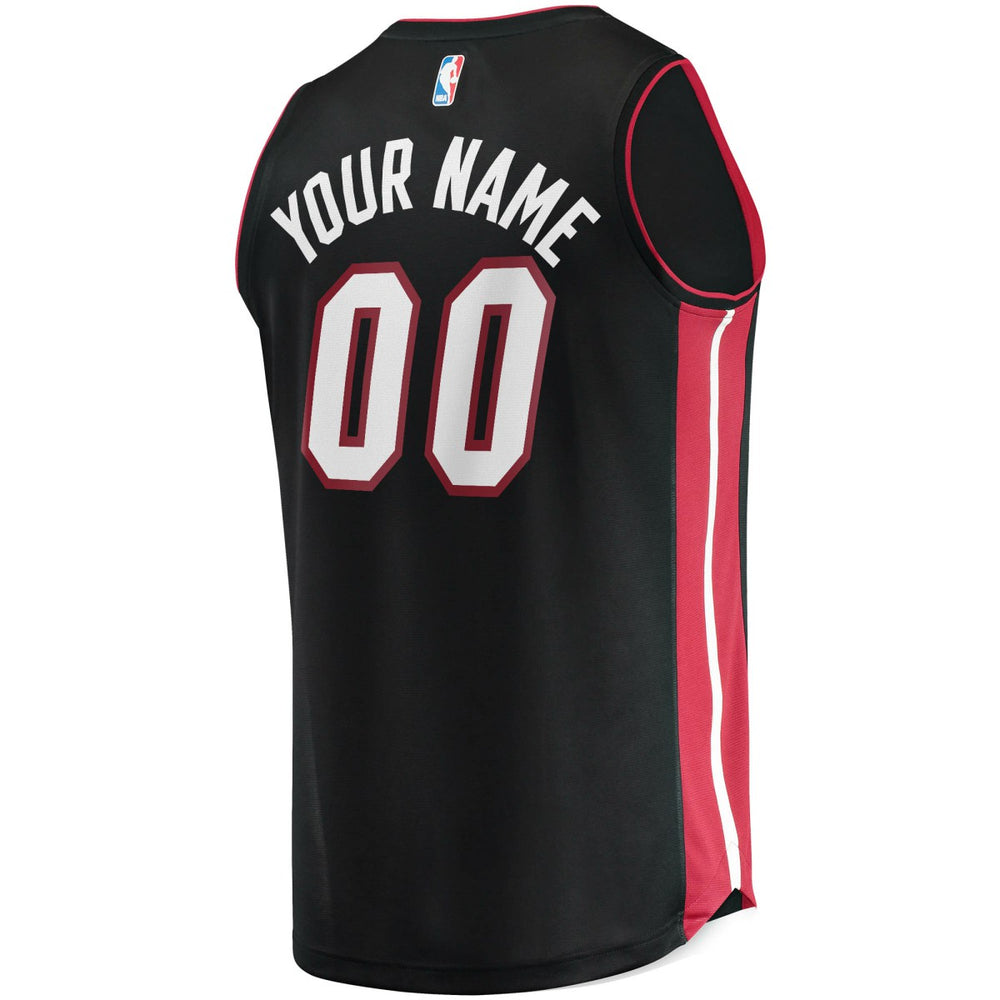 Fanatics - Miami Heat Youth Fast Break Custom Replica Jersey Black - Icon Edition
