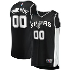 Fanatics - San Antonio Spurs Youth Fast Break Custom Replica Jersey Black - Icon Edition