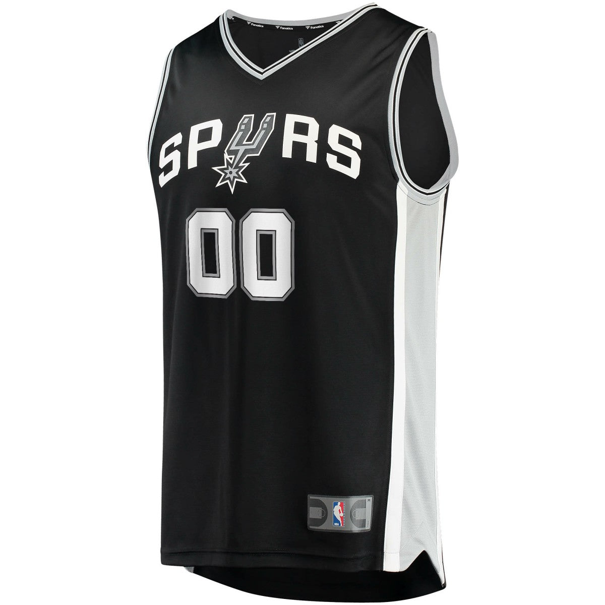 Fanatics - San Antonio Spurs Youth Fast Break Custom Replica Jersey Black - Icon Edition