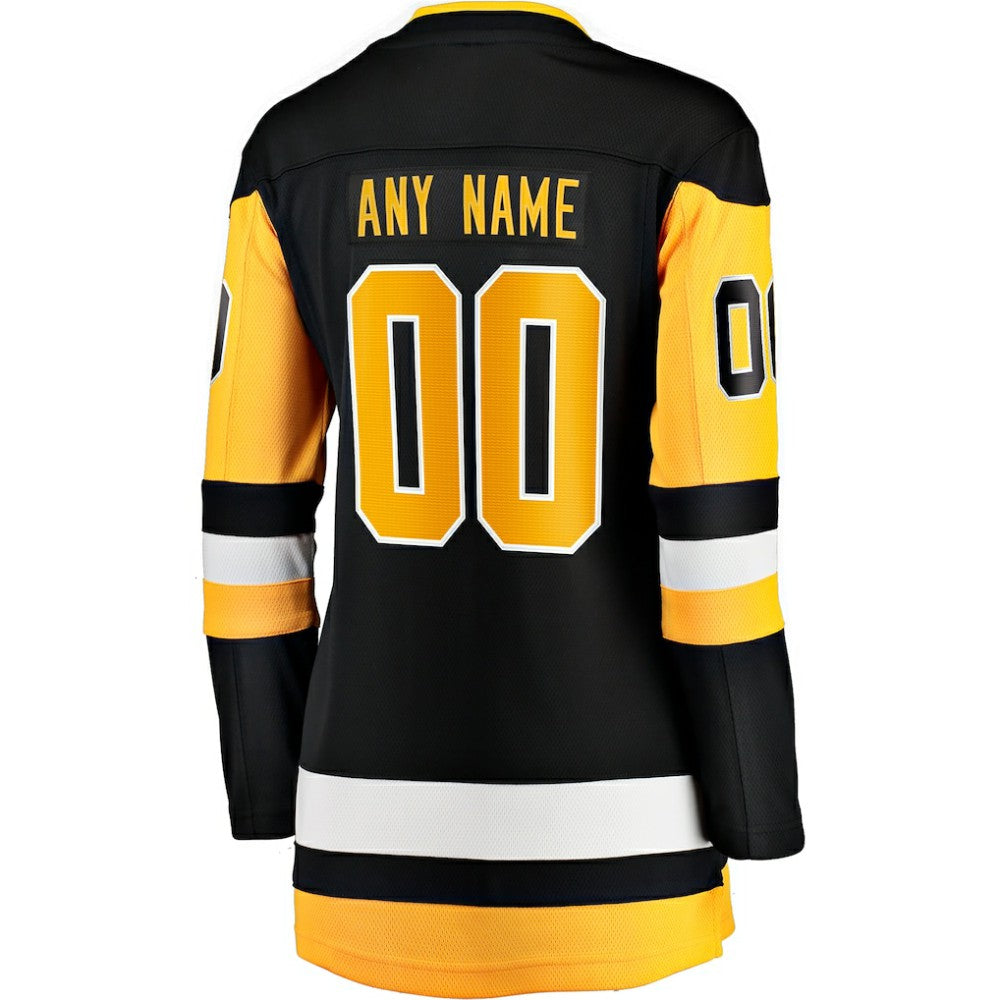 Pittsburgh Penguins Fanatics Women's Home Breakaway Custom Jersey Black