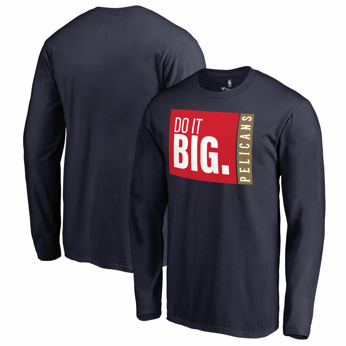 NBA - New Orleans Pelicans Do It Big Long Sleeve T-Shirt - Navy