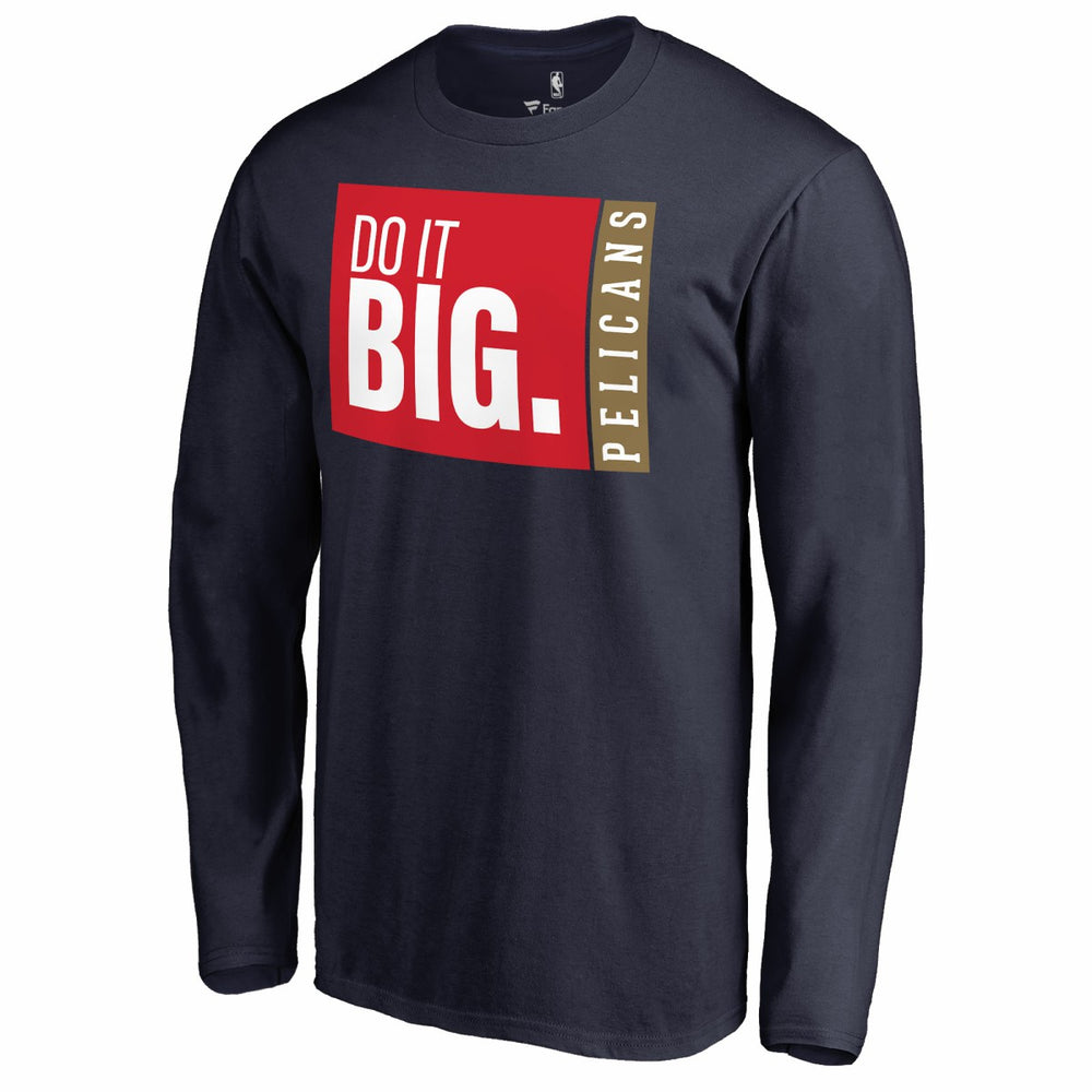 NBA - New Orleans Pelicans Do It Big Long Sleeve T-Shirt - Navy