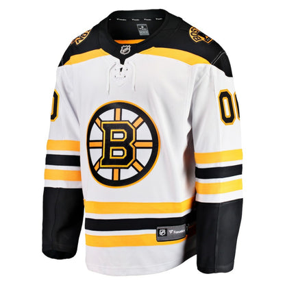 Boston Bruins Fanatics Away Breakaway Custom Jersey - White | NHL Jerseys